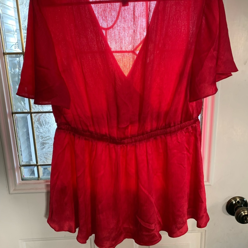 Pink torrid crepe top